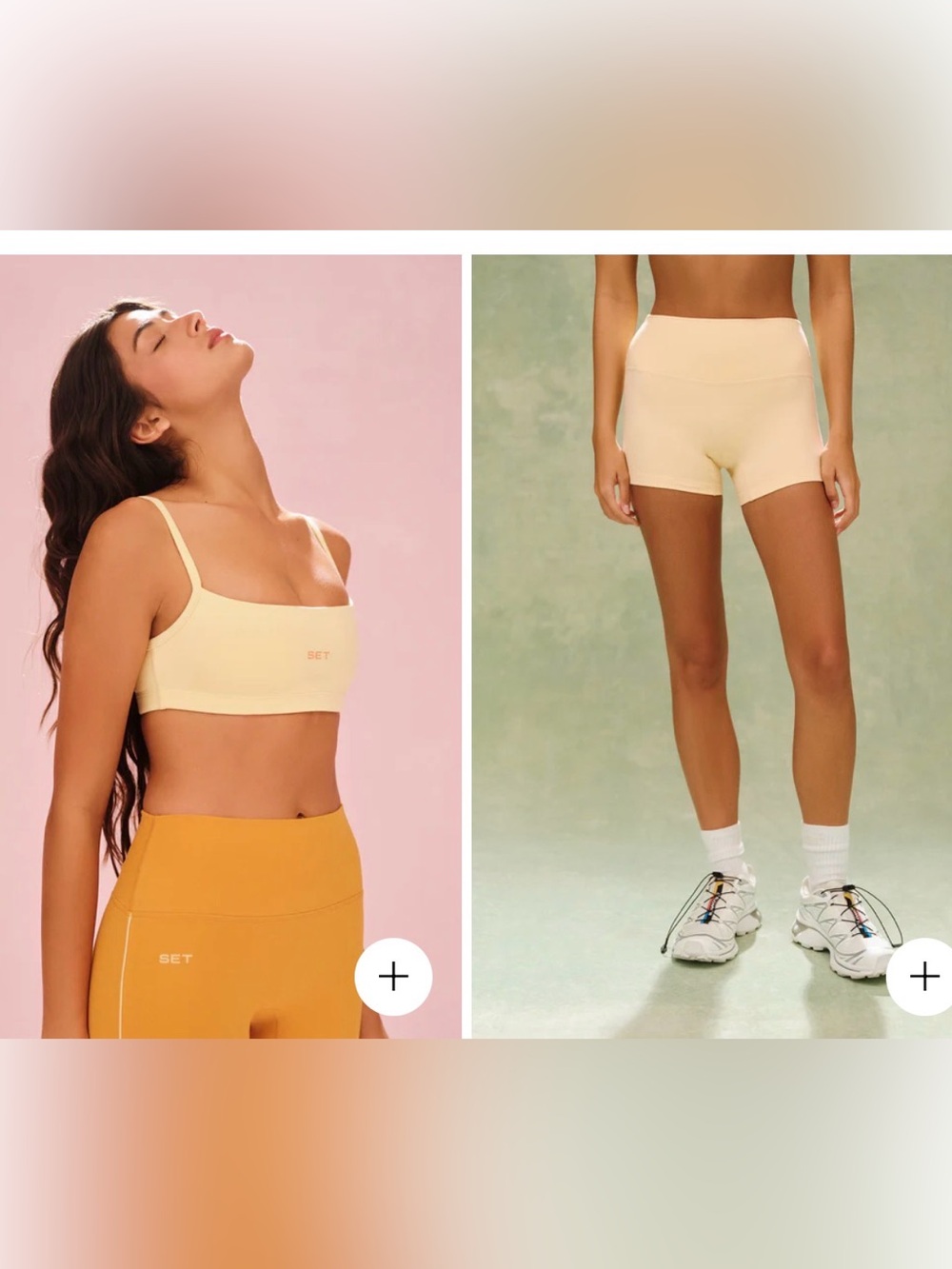SET Active Orange Soda biker short set